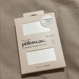 Kitsch Satin Pillowcase in White